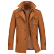 Winter Jacket - Men's Zip-Up Single Breasted Wool Jacket