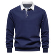 Polo Jumper - Long Sleeve - Quarter Button-Up - Polo Sweater - Men's Polo Shirts