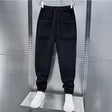 Corduroy Pants - Men's Elastic Waist Loose Fit Baggy Cord Pants