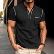 Polo T-Shirt | Short Sleeve | Quarter Button | Men's Polo Shirts | Men's T-Shirt