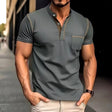 Polo T-Shirt | Short Sleeve | Quarter Button | Men's Polo Shirts | Men's T-Shirt