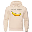 Hoodie - Banana Print - Kangaroo Pocket - Pullover Hoodie - Men's Hoodies