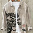 Linen Shirt | Printed | Button-Up | Long Sleeve Shirt | Men's Shirt