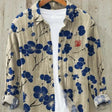 Linen Shirt | Printed | Button-Up | Long Sleeve Shirt | Men's Shirt