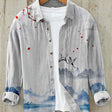 Linen Shirt | Printed | Button-Up | Long Sleeve Shirt | Men's Shirt