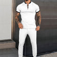 Co-Ord Set - Short Sleeve - Quarter Zip - Two-Piece Set - Men's Clothing
