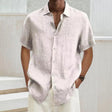 Short Sleeve Shirt - Men's Lightweight Loose Fit Button-Up Shirt for Summer
