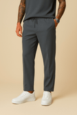 Drawstring Pants | Elastic Waist | Straight Leg | Fabric Pants | Men's Trousers