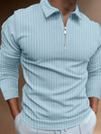 Long Sleeve Polo Shirt | Quarter Zip | Slim Fit | Half Zip Polo | Men's Jumper