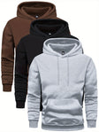 Hoodie - Men's Warm Winter Pullover Hoodie Set with Pocket