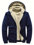 Fleece Lined Hoodie - Warm - Winter - Zip-Up Hoodie - Men's Hoodie