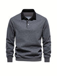 Polo Shirt | Turndown Collar | Quarter Button-Up | Long Sleeve Polo Shirts | Men's Shirts