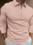 Long Sleeve Polo Shirt | Quarter Zip | Slim Fit | Half Zip Polo | Men's Jumper