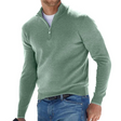 Quarter Zip Jumper - Men's Long Sleeve Knitted Half Zip Sweater