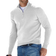 Quarter Zip Jumper - Men's Long Sleeve Knitted Half Zip Sweater