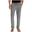 Straight Leg Pants - Men's Drawstring Elastic Waist Loose Fit Pants