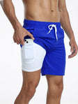 Swim Shorts - Men's Drawstring Quick Dry 2-in-1 Board Shorts