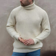 Turtleneck Sweater - Roll Neck - Rib Knit - Knitted Jumper - Men's Knitwear