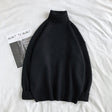Turtleneck Jumper - Men's Roll Neck Oversized Knitted Sweater