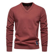 V-Neck Jumper - Men's Classic Casual Long Sleeve Knitted Sweater