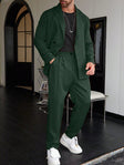Men's Suit | Relaxed Fit | Pleated Trousers | Blazer and Trouser Set | Mens Two-Piece Set