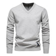 V-Neck Jumper - Men's Classic Casual Long Sleeve Knitted Sweater