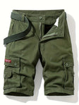 Cargo Shorts - Men's Casual Long Loose Fit Short with Belt