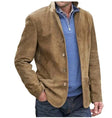 Suede Jacket | Single Breasted | Faux Suede | Vintage Jacket | Men's Jackets
