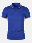 Collared T-Shirt - Slim Fit - Short Sleeve - Polo Shirt - Men's Clothing
