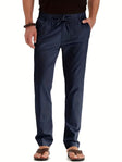 Elastic Waist Pants - Men's Drawstring Lightweight Stretch Summer Trousers