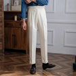 Pleated Pants - Men's Adjustable Waist Formal Straight Leg Slack Pants