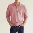 Polo Jumper - Long Sleeve - Regular Fit - Collared Sweater - Men's Clothing