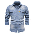 Denim Shirt | Long Sleeve | Slim Fit | Button-Up Shirt | Men's Shirt