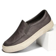 Leather Shoes - Men's Comfortable Rubber Sole Slip-On Shoes