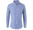 Striped Shirt - Men's Collared Long Sleeve Button-Up Shirt