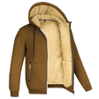 Fur Lined Hoodie - Warm - Zip-Up - Winter Hoodie - Men's Hoodie Jacket