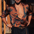 Long Sleeve Shirt - Printed - Button-Up - Hawaiian Shirt - Men's Shirt