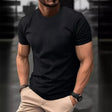 Men's T-Shirt - Short Sleeve - Regular Fit - Waffle Shirt - Round Neck T-Shirt