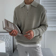 Quarter Zip Jumper | Knitted | Loose Fit | Polo Jumper | Men's Half Zip Pullover