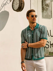 Short Sleeve Shirt | Vintage | Striped | Collared Shirt | Men's Shirts