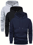 Hoodie - Men's Warm Winter Pullover Hoodie Set with Pocket