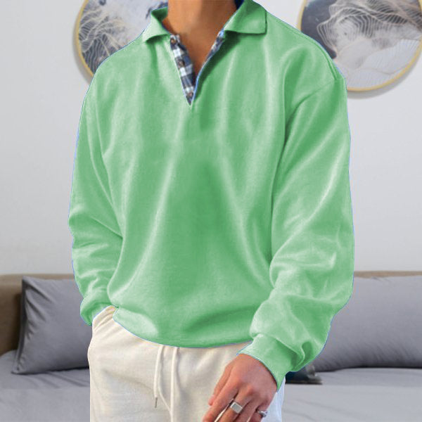 Polo Sweater - Men's Oversized Collared Pullover