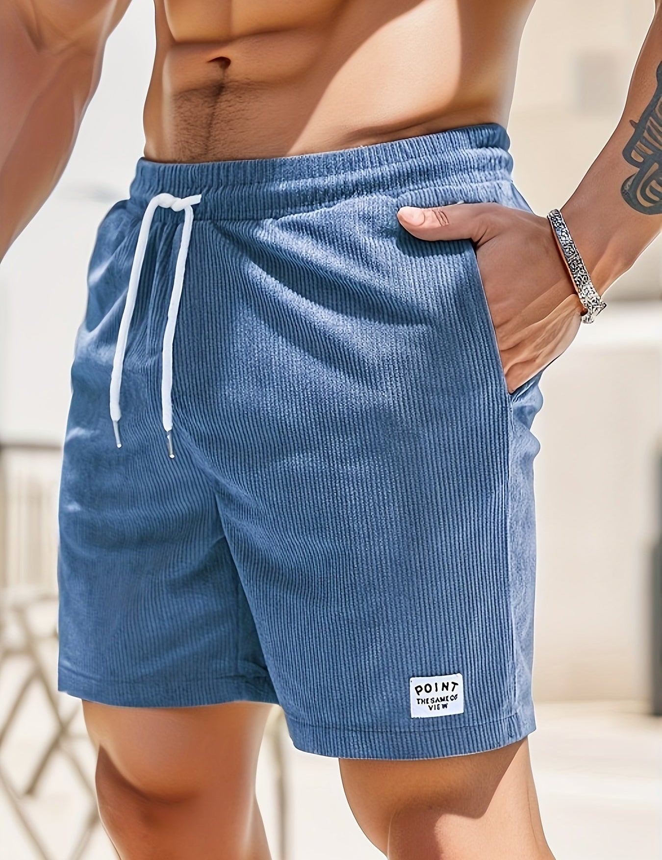 Men's Cord Shorts | Corduroy | Elastic Waist | Shorts for Summer | Men's Shorts