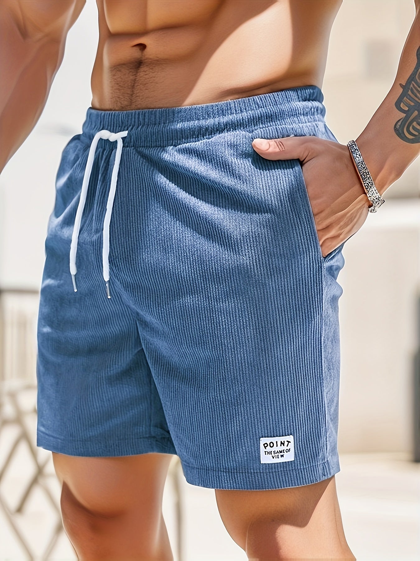 Men's Cord Shorts | Corduroy | Elastic Waist | Shorts for Summer | Men's Shorts