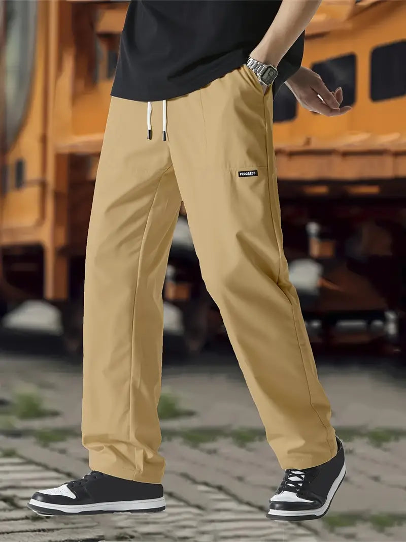Track Pants | Drawstring | Leisure | Straight Leg Pants | Men's Trousers