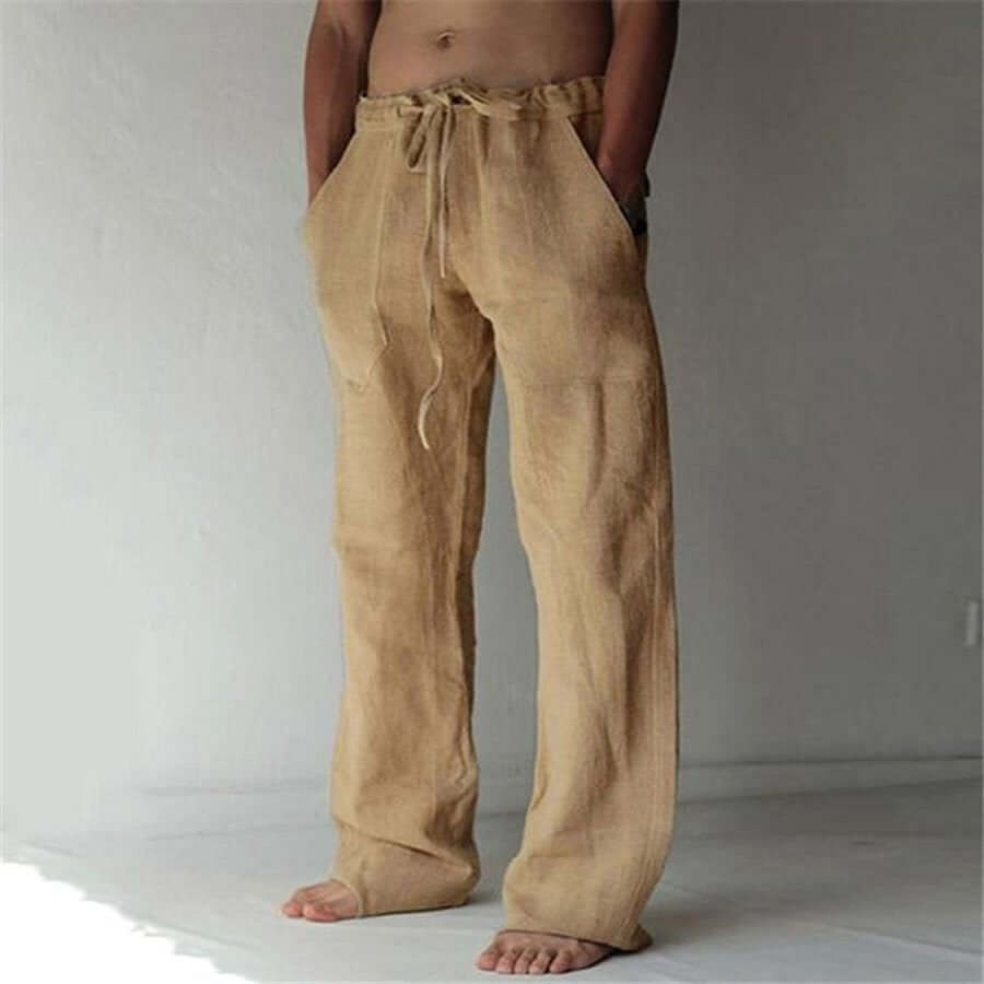 Linen Pants - Loose Fit - Drawstring - Summer Pants - Men's Trousers