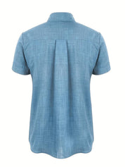 Short Sleeve Shirt - Men's Lightweight Collared Button-Up Shirt