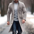 Wool Trench Coat - Men's Single Breasted Winter Trench Coat
