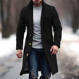 Wool Trench Coat - Men's Single Breasted Winter Trench Coat