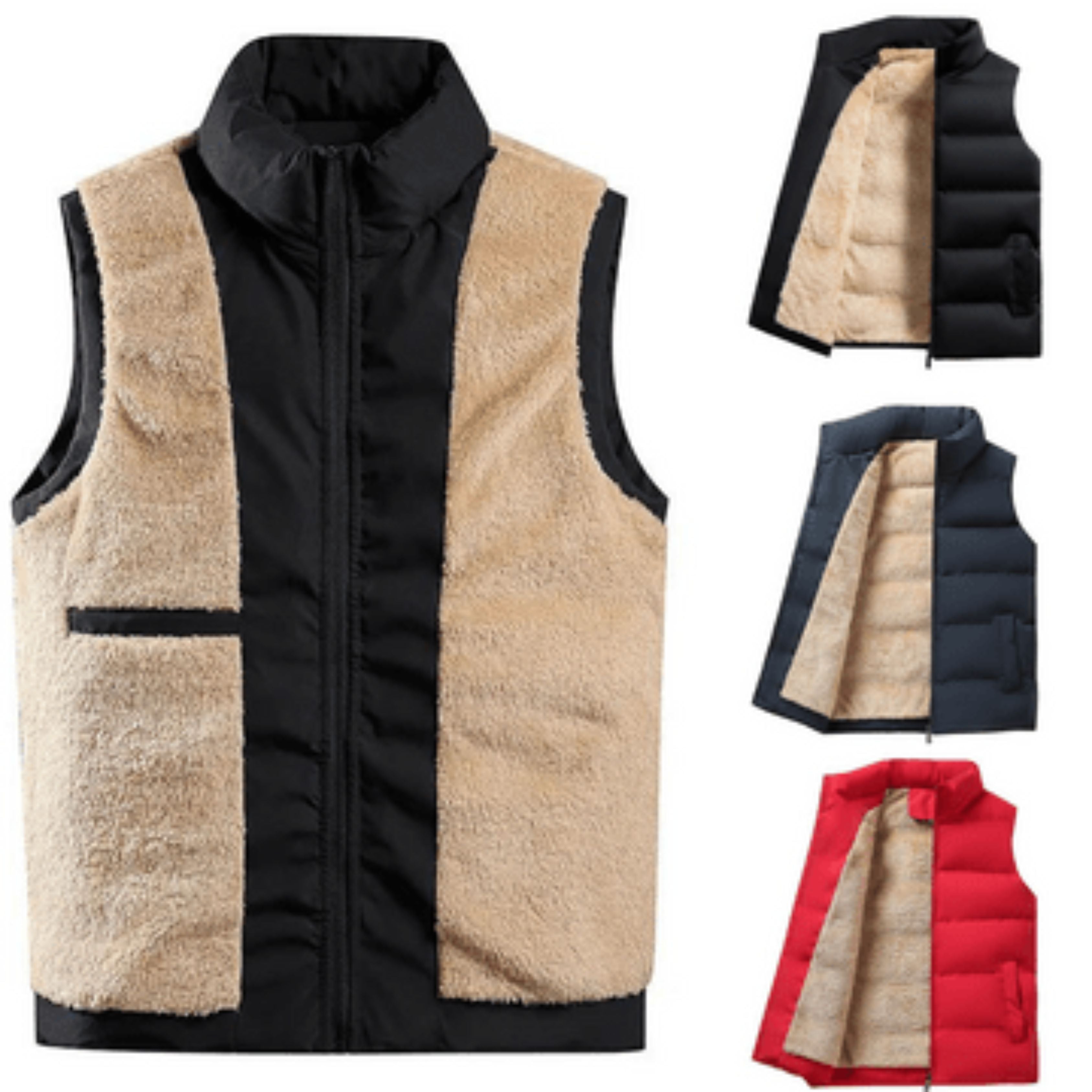 Padded Gilet - Men's Sleeveless Fleece Lined Puffer Vest Bodywarmer